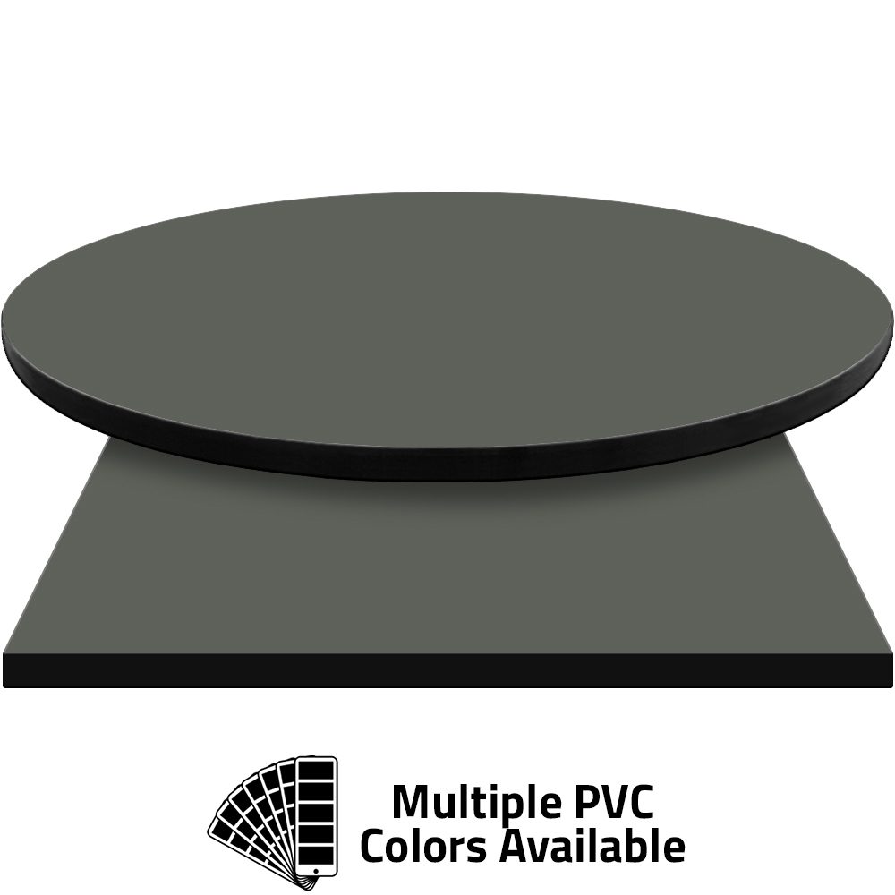 PVC Edge Manufactured Table Tops - 1.25" thickness - Pinnacle Seal Gray laminate