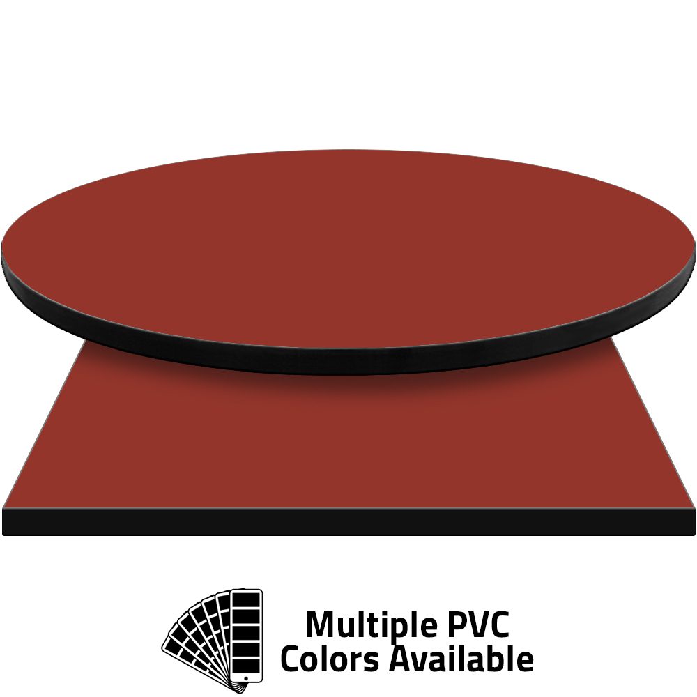 PVC Edge Manufactured Table Tops - 1.25" thickness - Pinnacle Ruby Red laminate