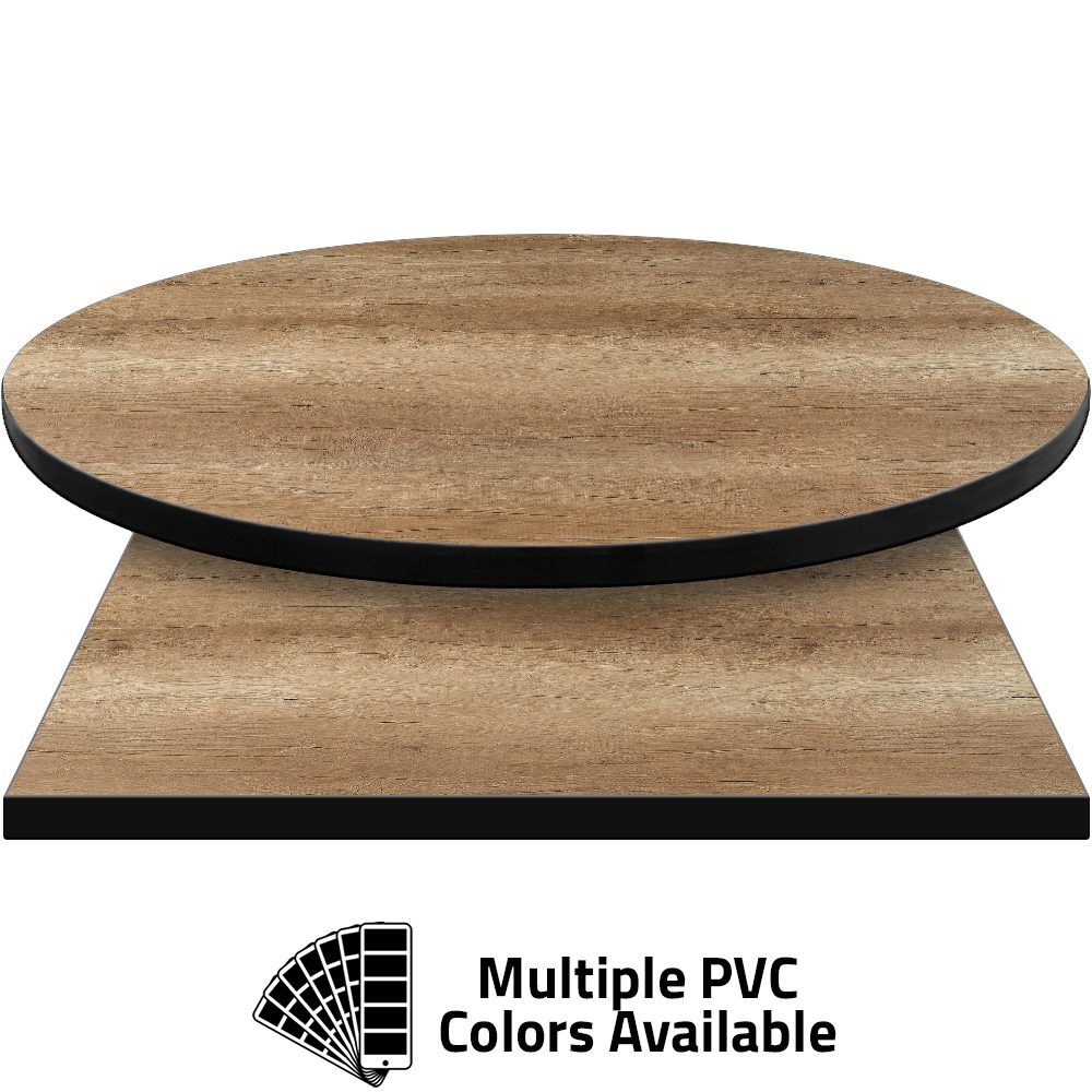 PVC Edge Manufactured Table Tops - 1.25" thickness - Pinnacle Vintage Oak laminate