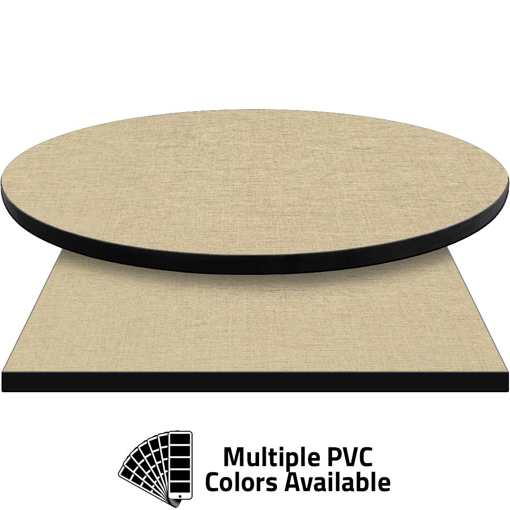 PVC Edge Manufactured Table Tops - 1.25" thickness - Pinnacle Ivory Twist laminate