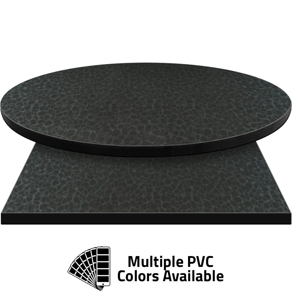 PVC Edge Manufactured Table Tops - 1.25" thickness - Pinnacle Gray Flora Laminate