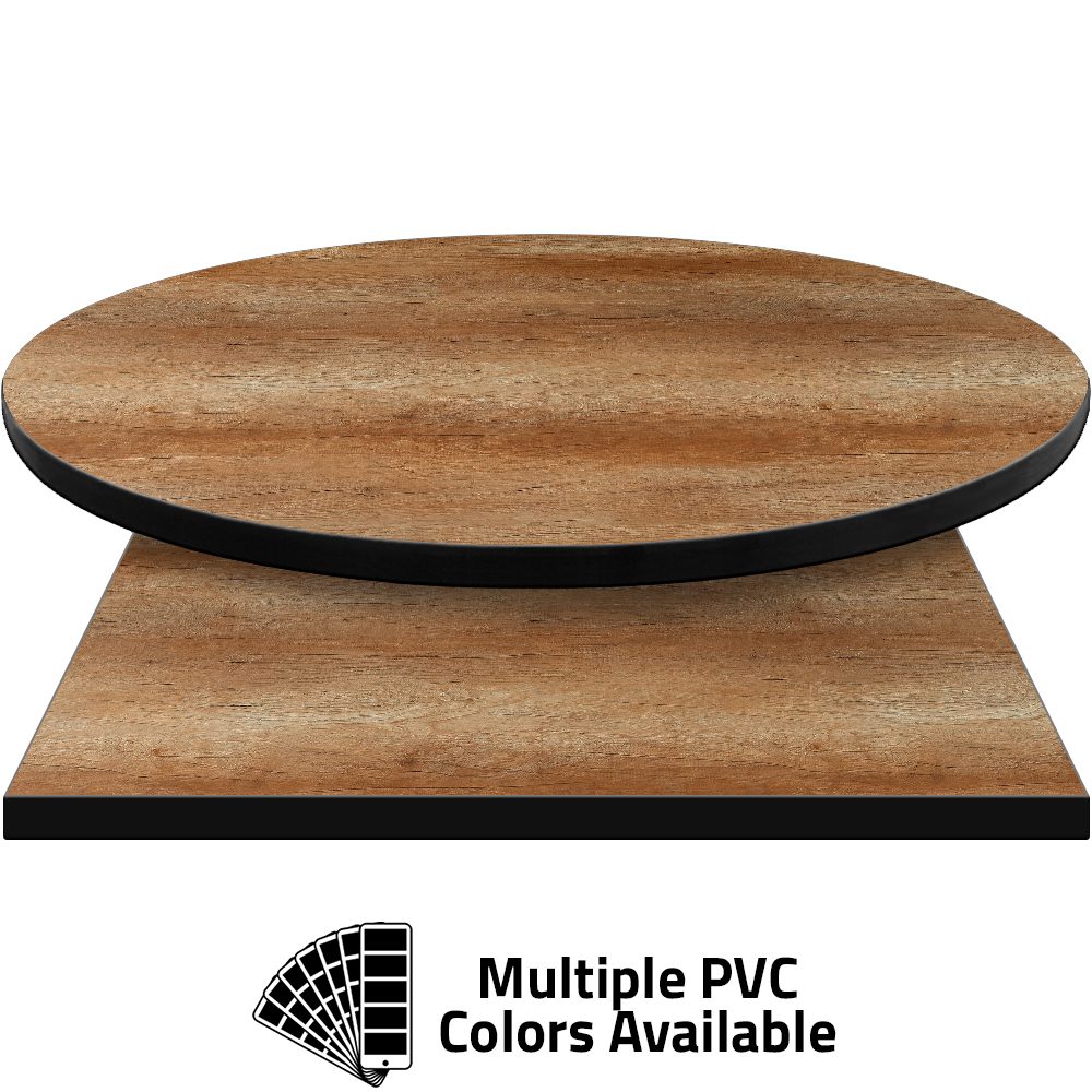 PVC Edge Manufactured Table Tops - 1.25" thickness - Pinnacle Monument Oak laminate