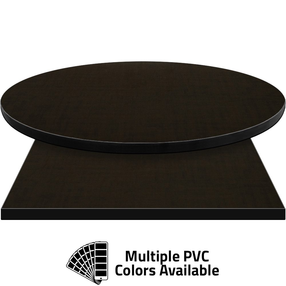 PVC Edge Manufactured Table Tops - 1.25" thickness - Pinnacle Espresso Twist laminate