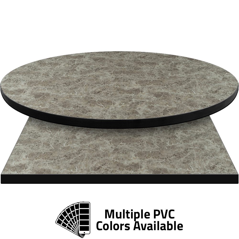 PVC Edge Manufactured Table Tops - 1.25" thickness - Pinnacle Flint Stone laminate