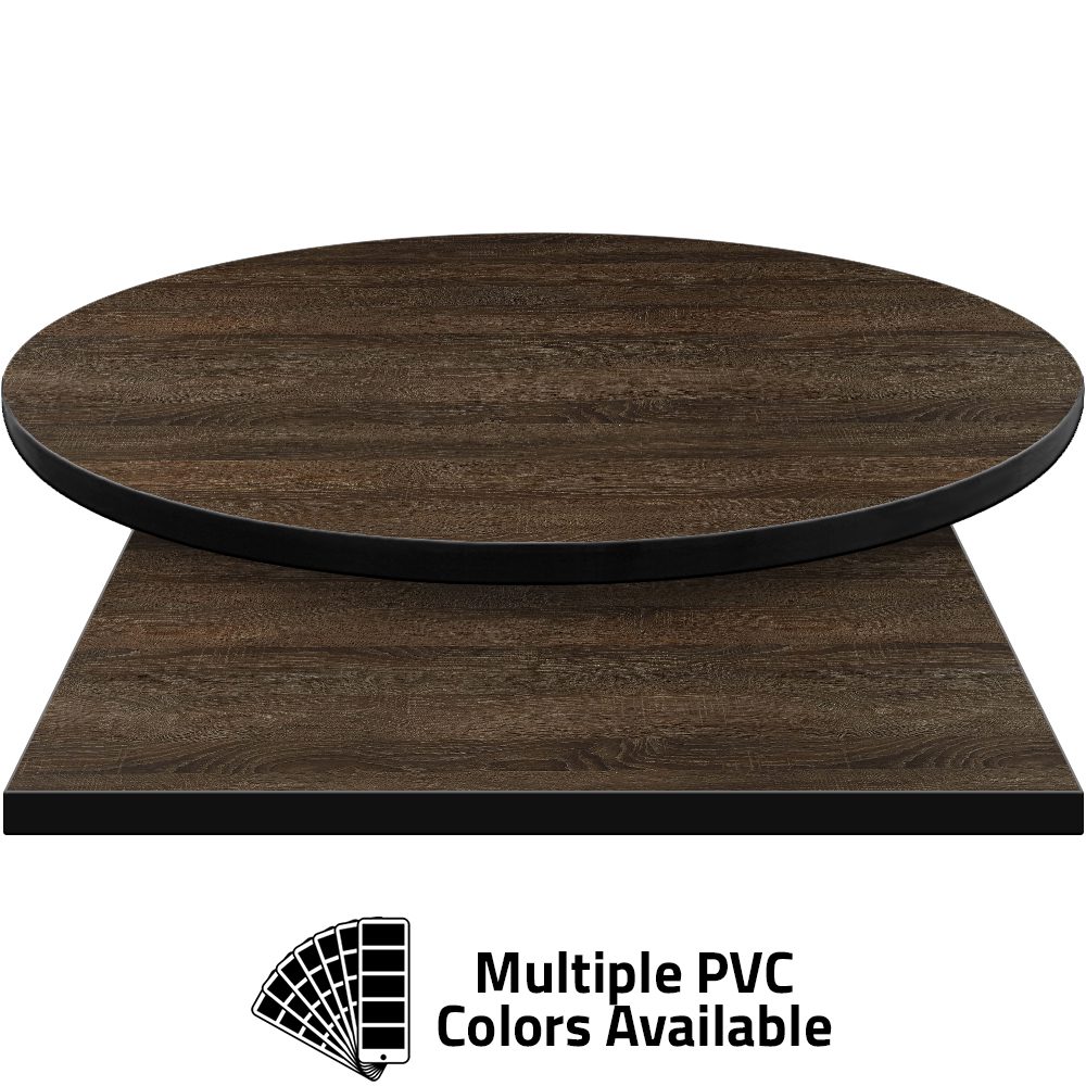 PVC Edge Manufactured Table Tops - 1.25" thickness - Pinnacle Rustic Oak laminate