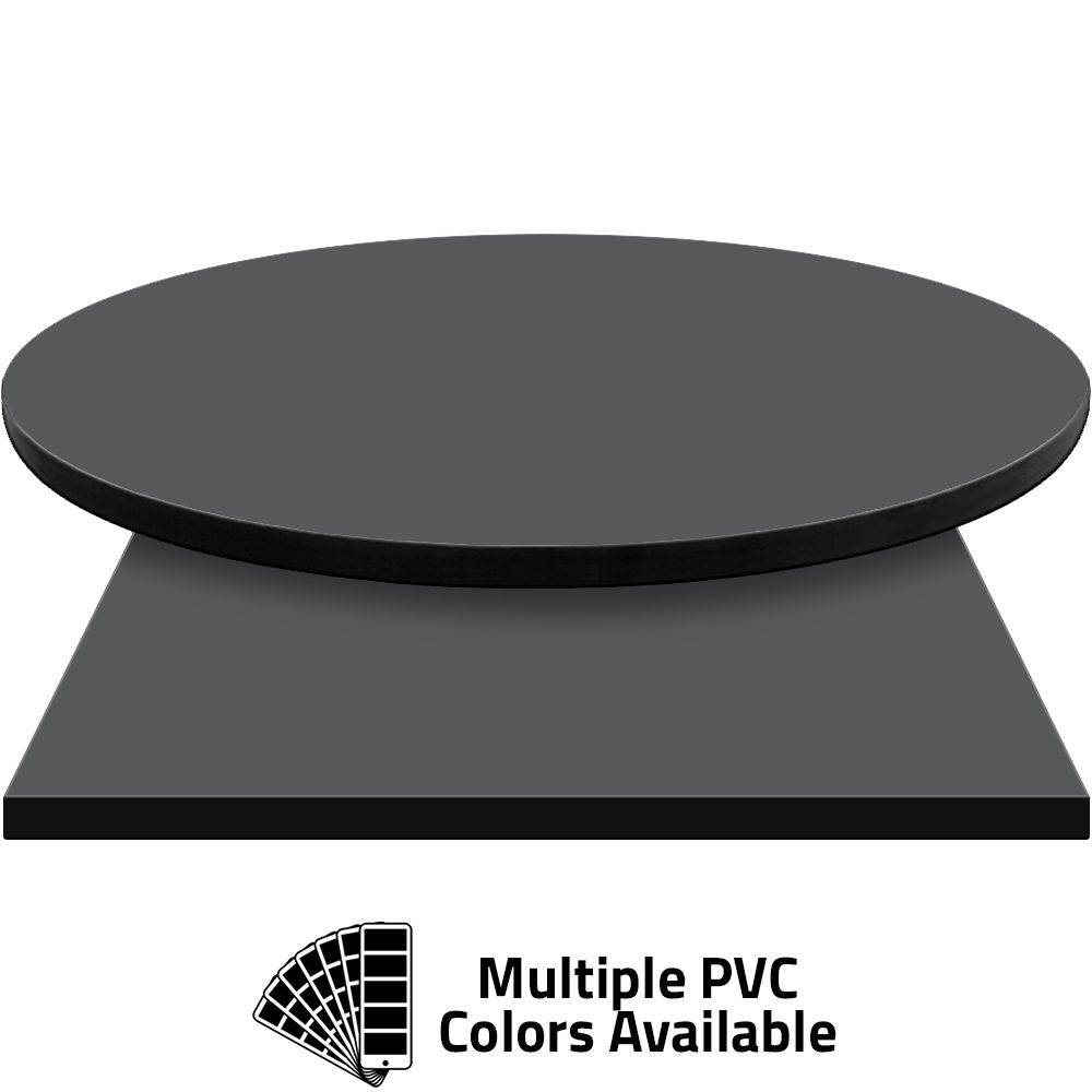 PVC Edge Manufactured Table Tops - 1.25" thickness - Pinnacle Slate Gray laminate