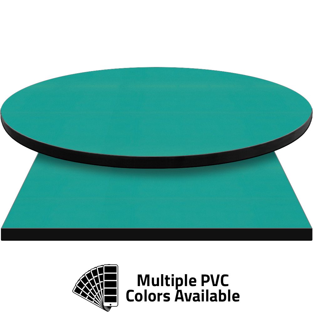 PVC Edge Manufactured Table Tops - 1.25" thickness - Pinnacle Poppy Green laminate