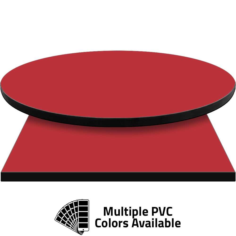 PVC Edge Manufactured Table Tops - 1.25" thickness - Pinnacle Red laminate