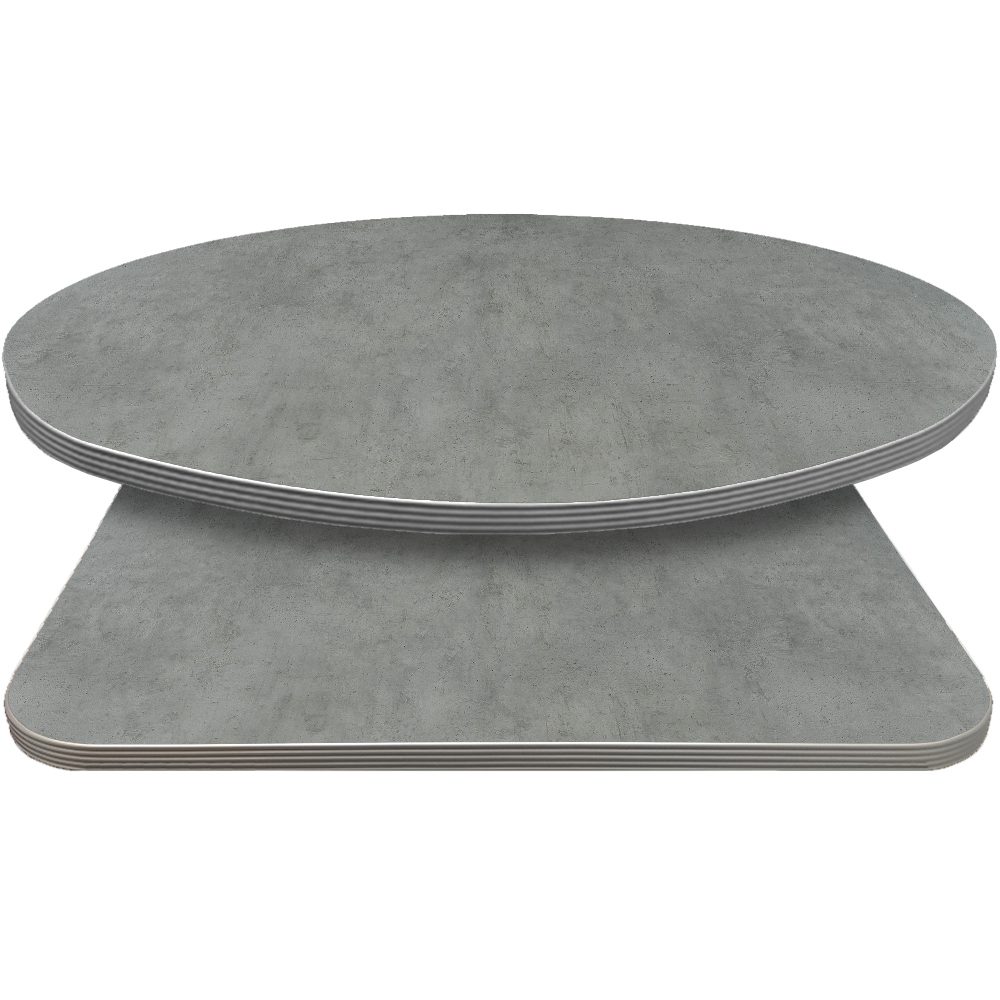 Retro T-Mold Manufactured Table Tops - Pinnacle Textured Concrete Laminate