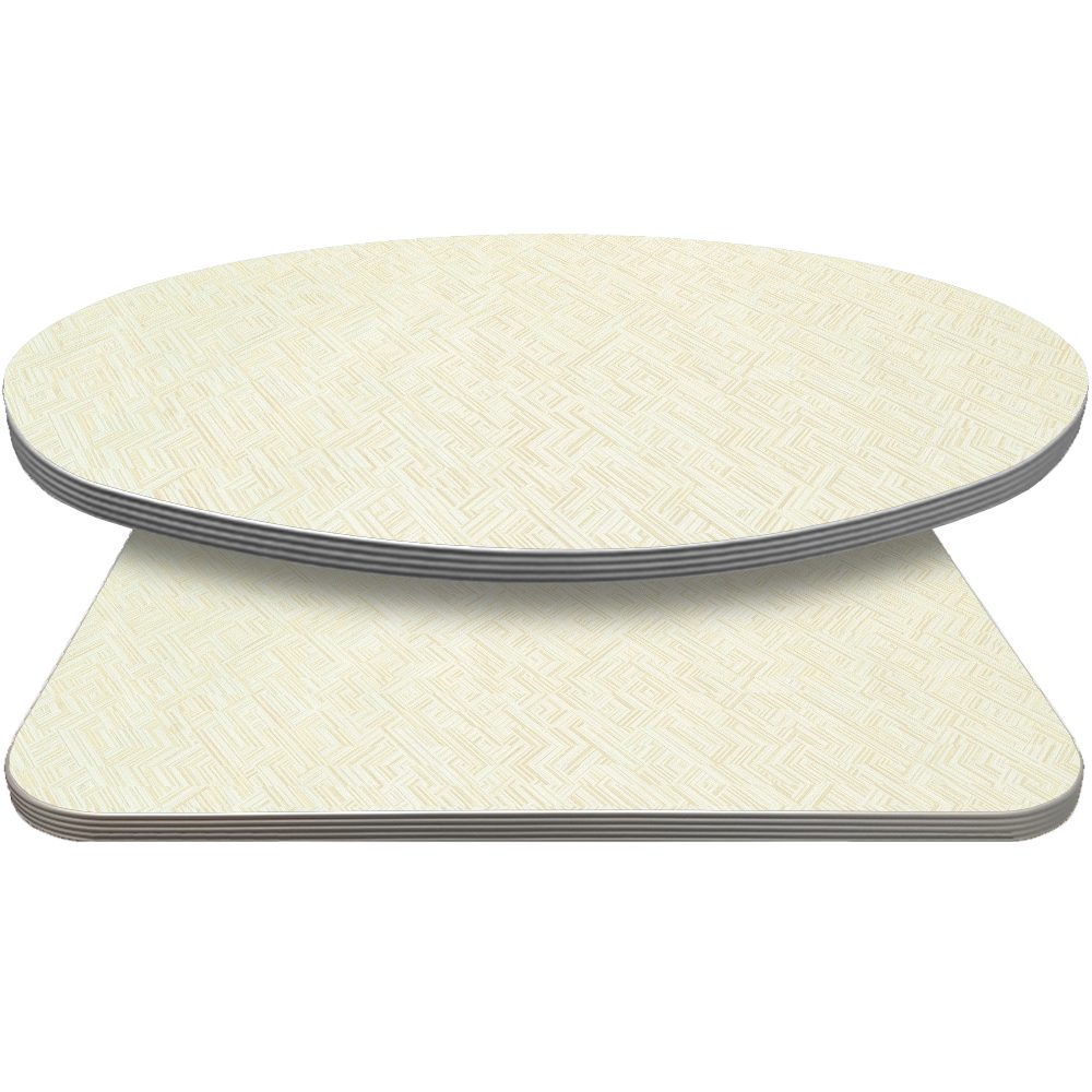 Retro T-Mold Manufactured Table Tops - Pinnacle Arctic Herringbone Laminate