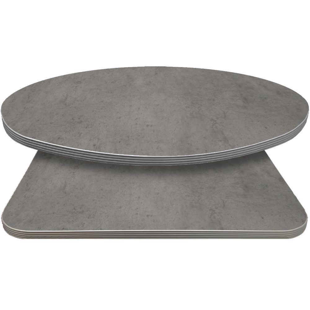 Retro T-Mold Manufactured Table Tops - Pinnacle Smoky Concrete Laminate