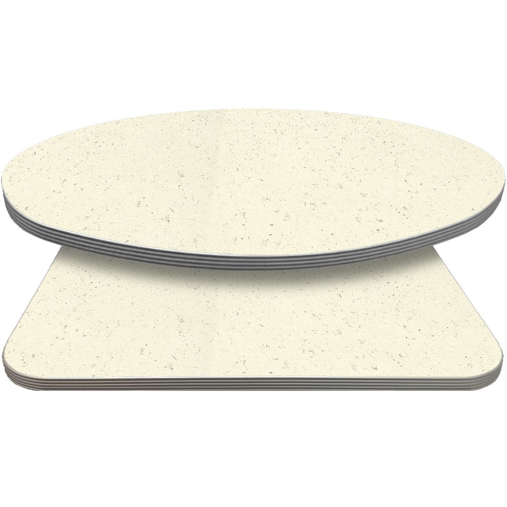 Retro T-Mold Manufactured Table Tops - Pinnacle Flecked Quartz Laminate