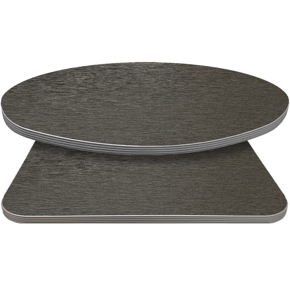 Retro T-Mold Manufactured Table Tops - Pinnacle Charcoal Tweed laminate