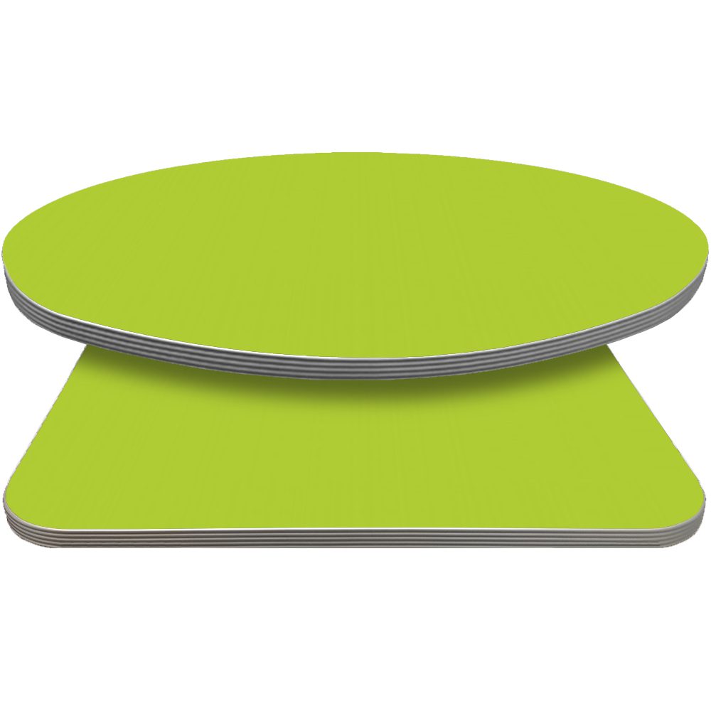 Retro T-Mold Manufactured Table Tops - Pinnacle Lime Green laminate
