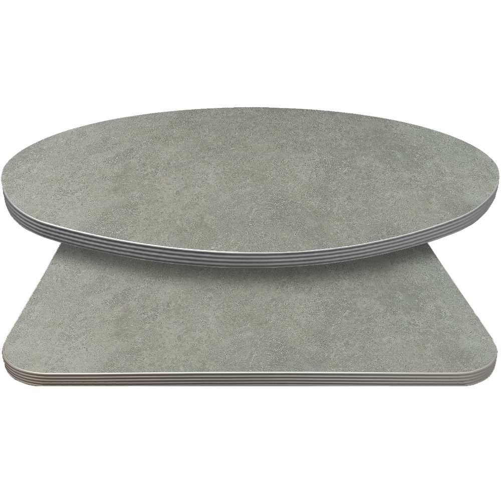 Retro T-Mold Manufactured Table Tops - Pinnacle Light Crystal Concrete Laminate