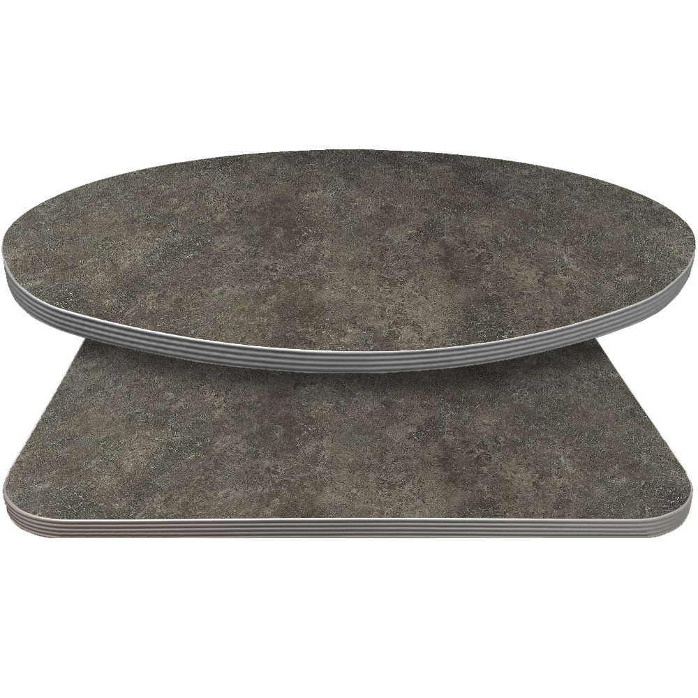 Retro T-Mold Manufactured Table Tops - Pinnacle Dark Crystal Concrete laminate
