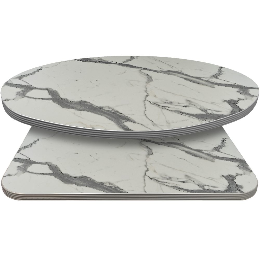 Retro T-Mold Manufactured Table Tops - Pinnacle Vento Marble Laminate