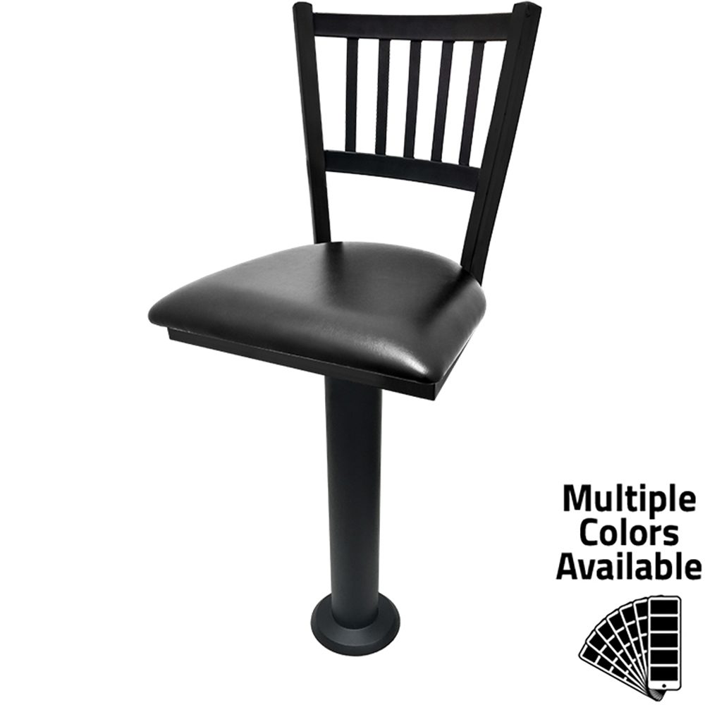 SL6090 Verticalback Bar Height Bolt Down Pedestal Stool