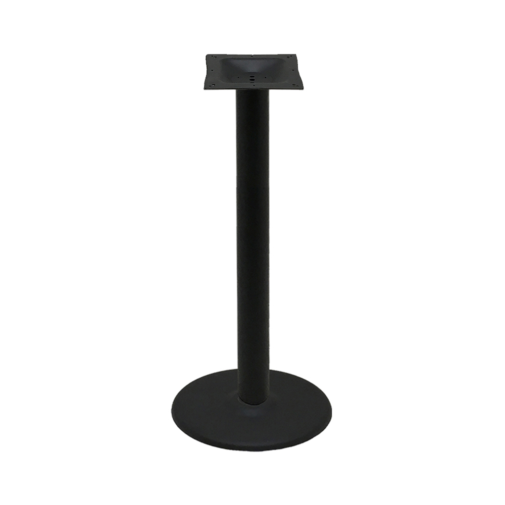24" x 30" Thermoform Calcutta Marble Quick Ship Table + Black Counter Height 18" Disc Base - Image 2