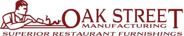 Wide logo for Oak Street Manufacturing - a restaurant furniture manufacturer and distributor