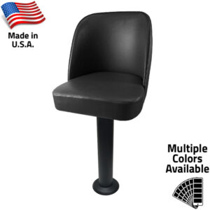 SL7133DOM American Made Bucket Counter Height Restaurant Bolt Down Pedestal Barstool