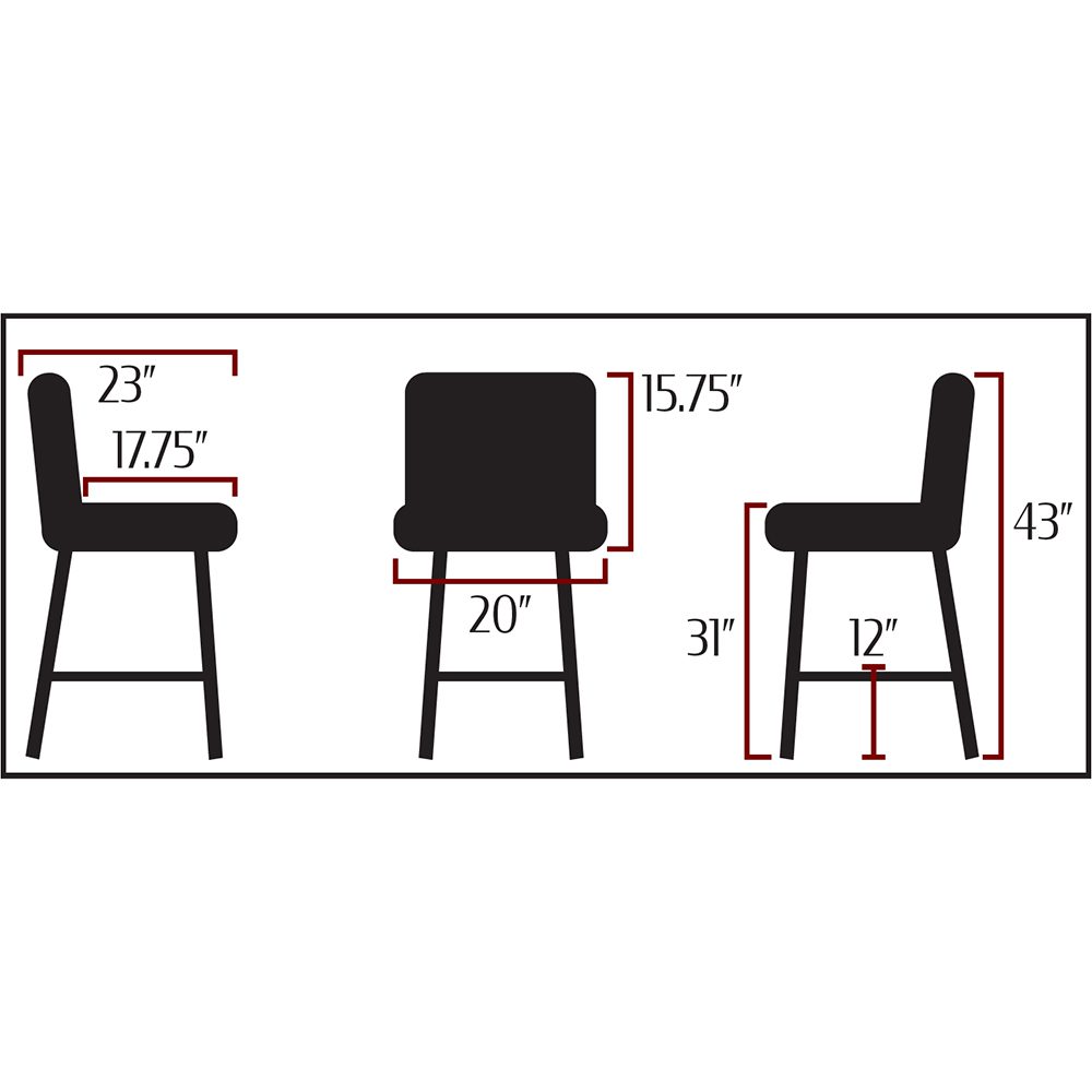 BM-10501-U Amata Barstool - Vinyl Bucket - Image 2