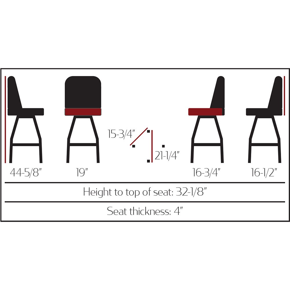 SL2136 Standard Bucket Stool - Black Bar Height Swivel Frame - Image 2