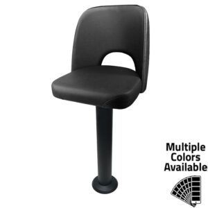 SL6133CUT Bucket Bar Height Bolt Down Pedestal Stool - Cutout Back