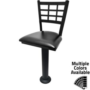 SL6163 Windowpane Bar Height Bolt Down Pedestal Stool