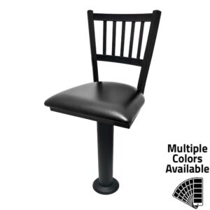 SL7090 Verticalback Counter Height Bolt Down Pedestal Stool