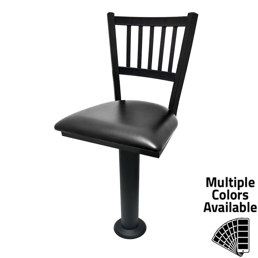 SL7090 Verticalback Counter Height Bolt Down Pedestal Stool