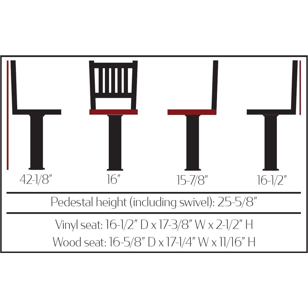 SL7090 Verticalback Counter Height Bolt Down Pedestal Stool - Image 2