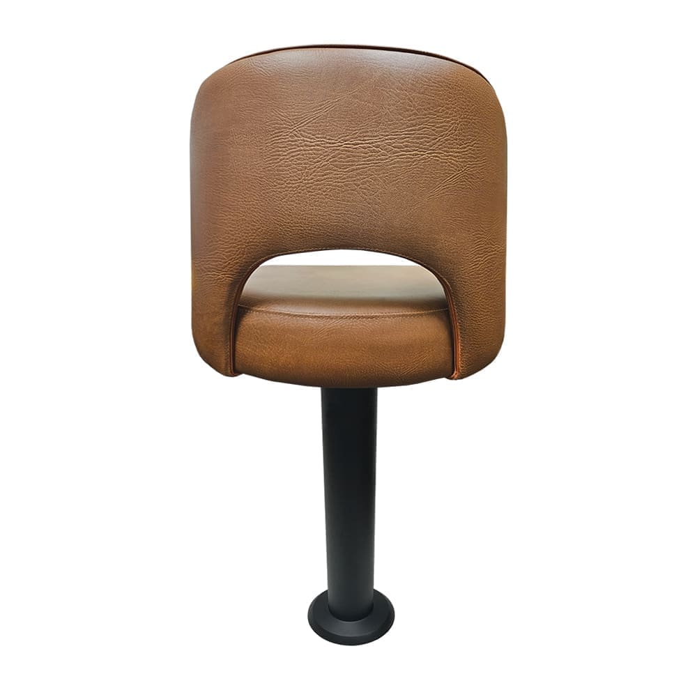 SL7133CUT Bucket Counter Height Bolt Down Pedestal Stool - Cutout Back - Image 3