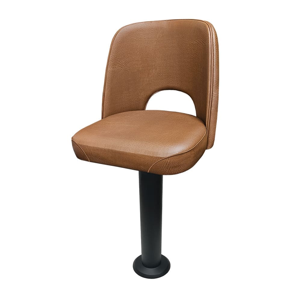 SL7133CUT Bucket Counter Height Bolt Down Pedestal Stool - Cutout Back - Image 4