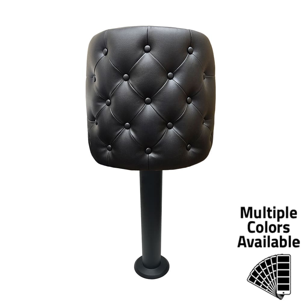 SL7133TUF Bucket Counter Height Bolt Down Pedestal Stool - Tufted Back