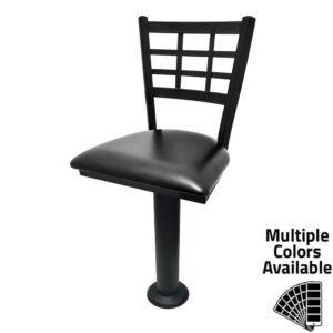 SL7163 Windowpane Counter Height Bolt Down Pedestal Stool