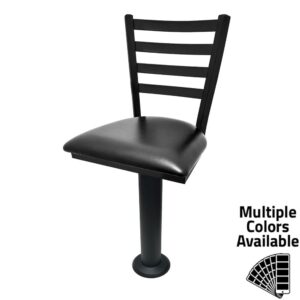 SL7301 Ladderback Counter Height Bolt Down Pedestal Stool