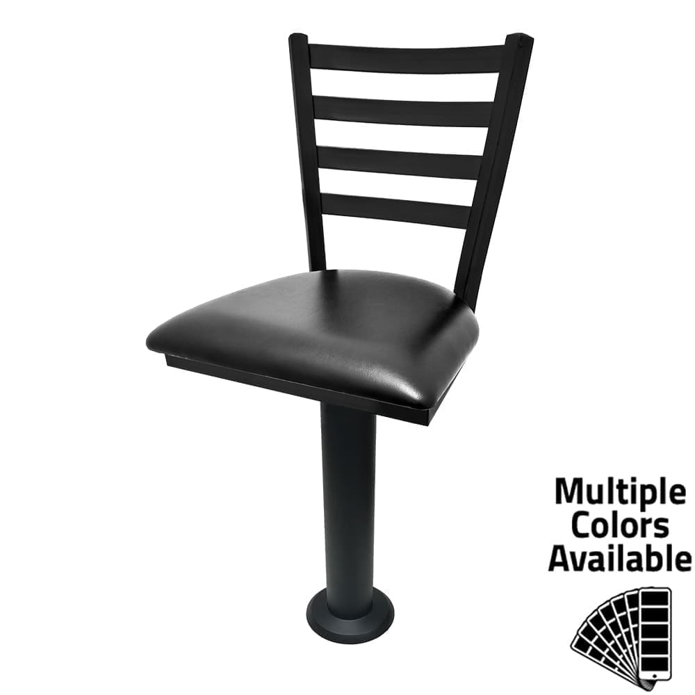 SL7301 Ladderback Counter Height Bolt Down Pedestal Stool