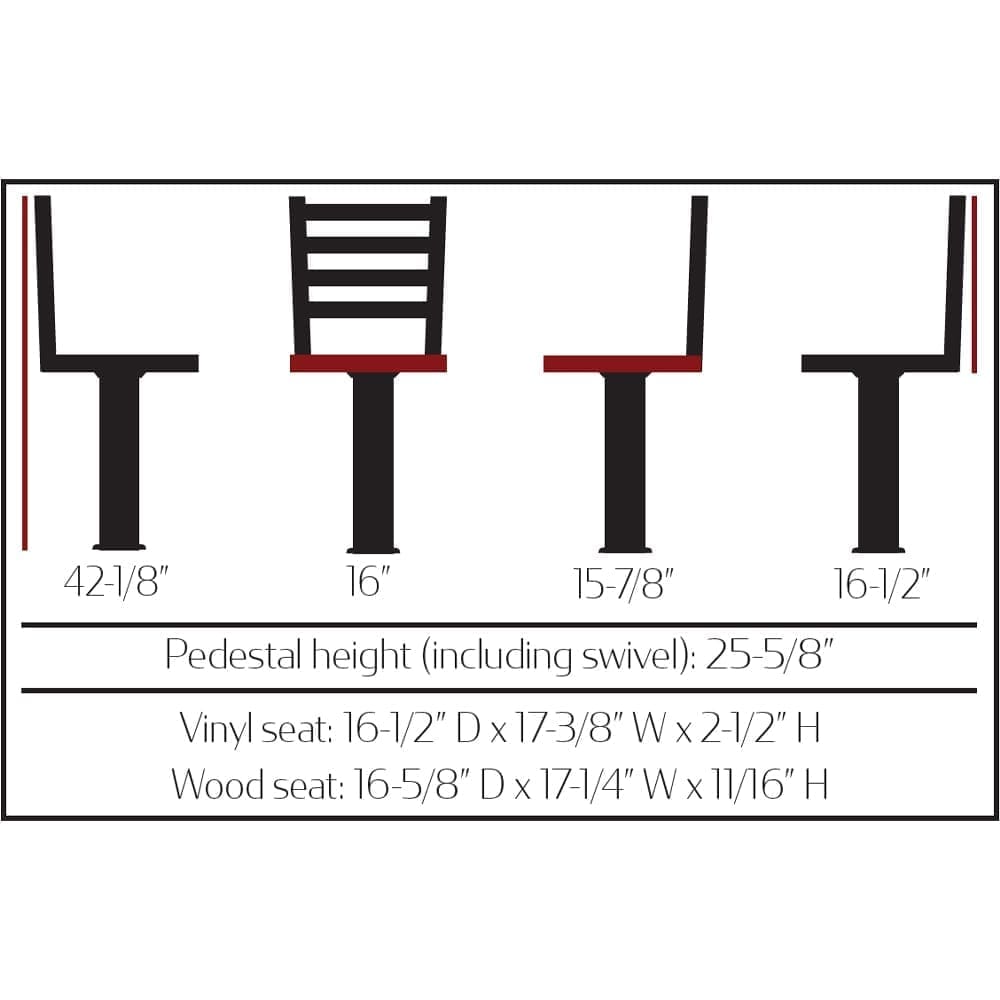 SL7301 Ladderback Counter Height Bolt Down Pedestal Stool - Image 2