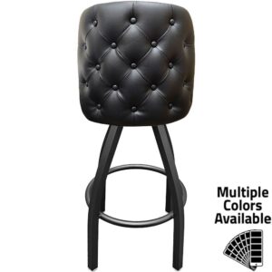 SL8136 Tufted Back Bucket Barstool with Black Swivel Frame