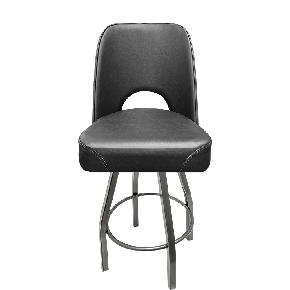 SL9036-CCS Cutout Back Bucket Barstool with Counter Height Clear Coat Swivel Frame - Image 2