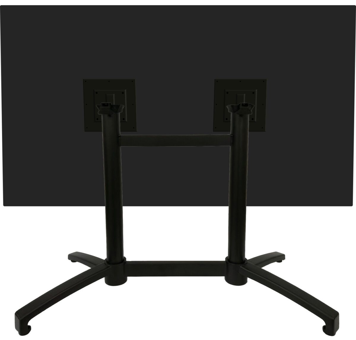 Table Base - Folding - 19" x 36" Cross - Black Aluminum - Standard Height - Image 2