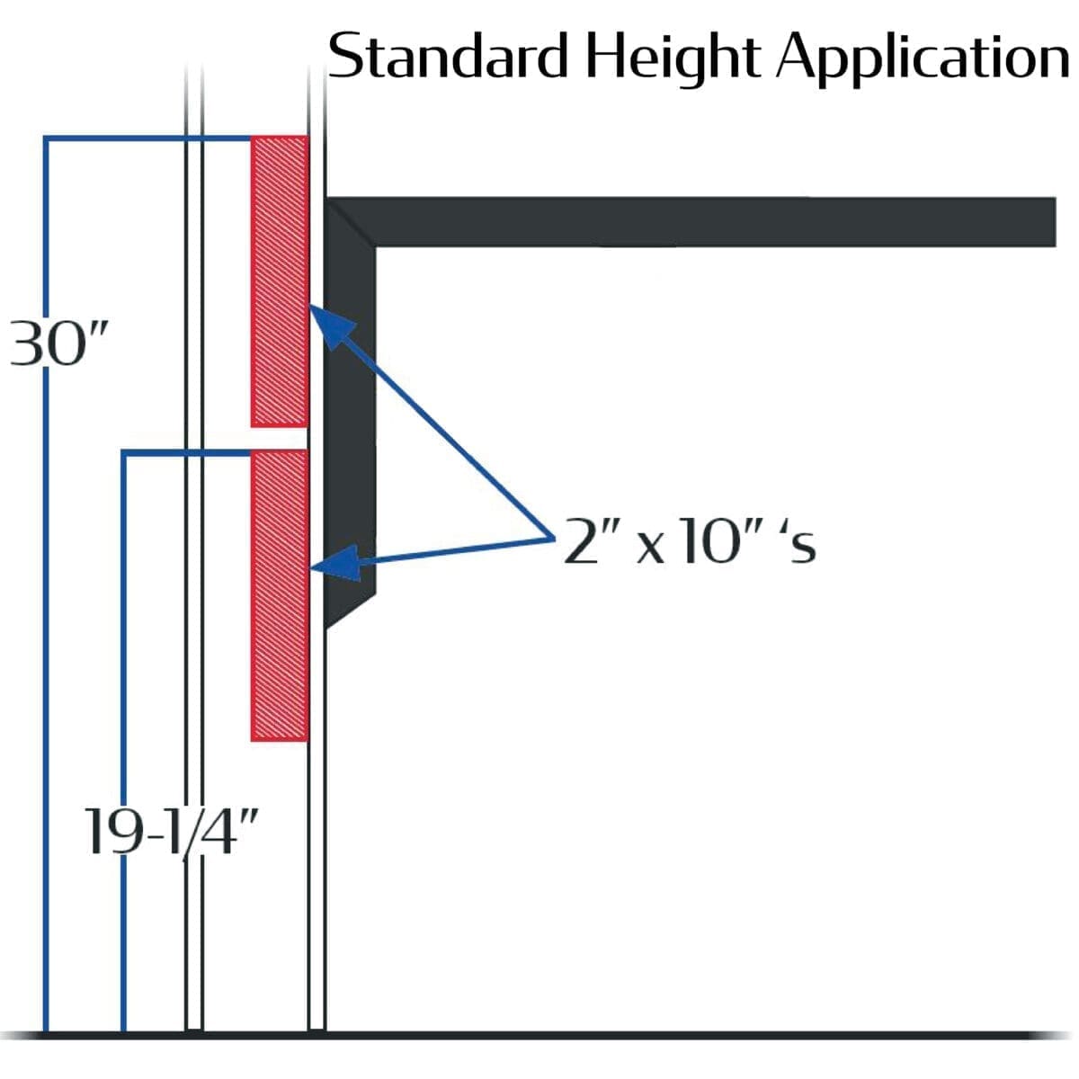 Table Base - Cantilever - 21" with Pin Leg - Standard Height - 2" Square Column - Image 4