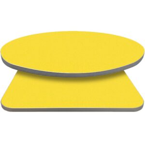 Retro T-Mold Manufactured Table Tops - Pinnacle Banana Yellow Laminate