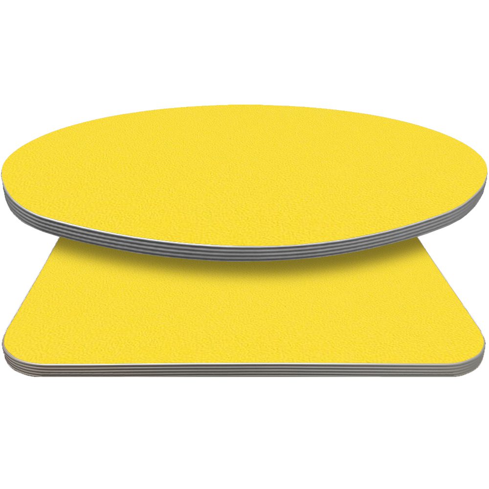Retro T-Mold Manufactured Table Tops – Pinnacle Banana Yellow Laminate