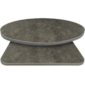 Retro T-Mold Manufactured Table Tops - Pinnacle Dark Crystal Concrete Laminate