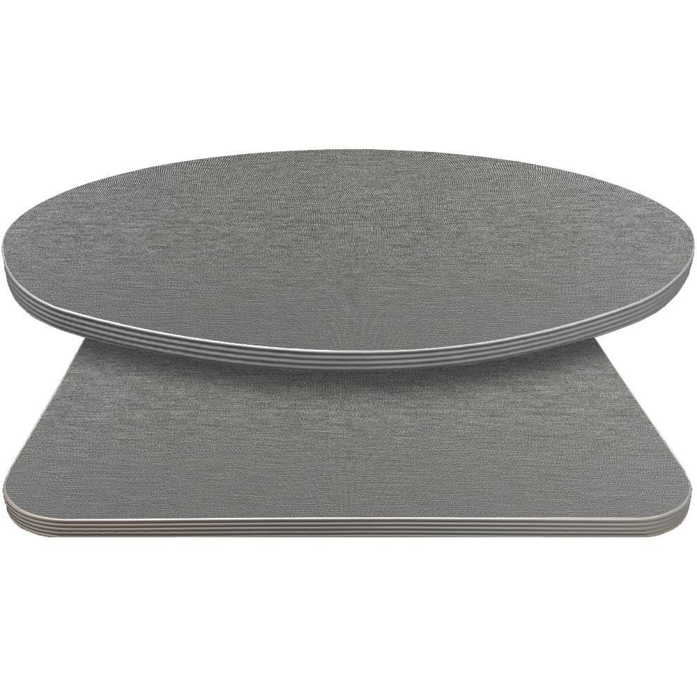 Retro T-Mold Manufactured Table Tops – Pinnacle Gray Tweed Laminate