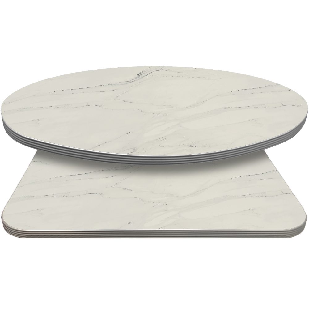 Retro T-Mold Manufactured Table Tops – Pinnacle Modern Marble (gloss) Laminate