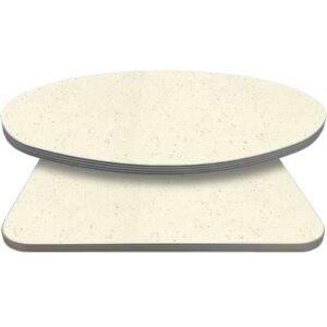 Retro T-Mold Manufactured Table Tops - Pinnacle Flecked Quartz Laminate