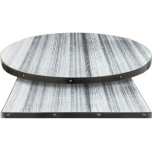 Fortress Manufactured Table Tops - Wood Veneer with Whitewash Black Dye finish